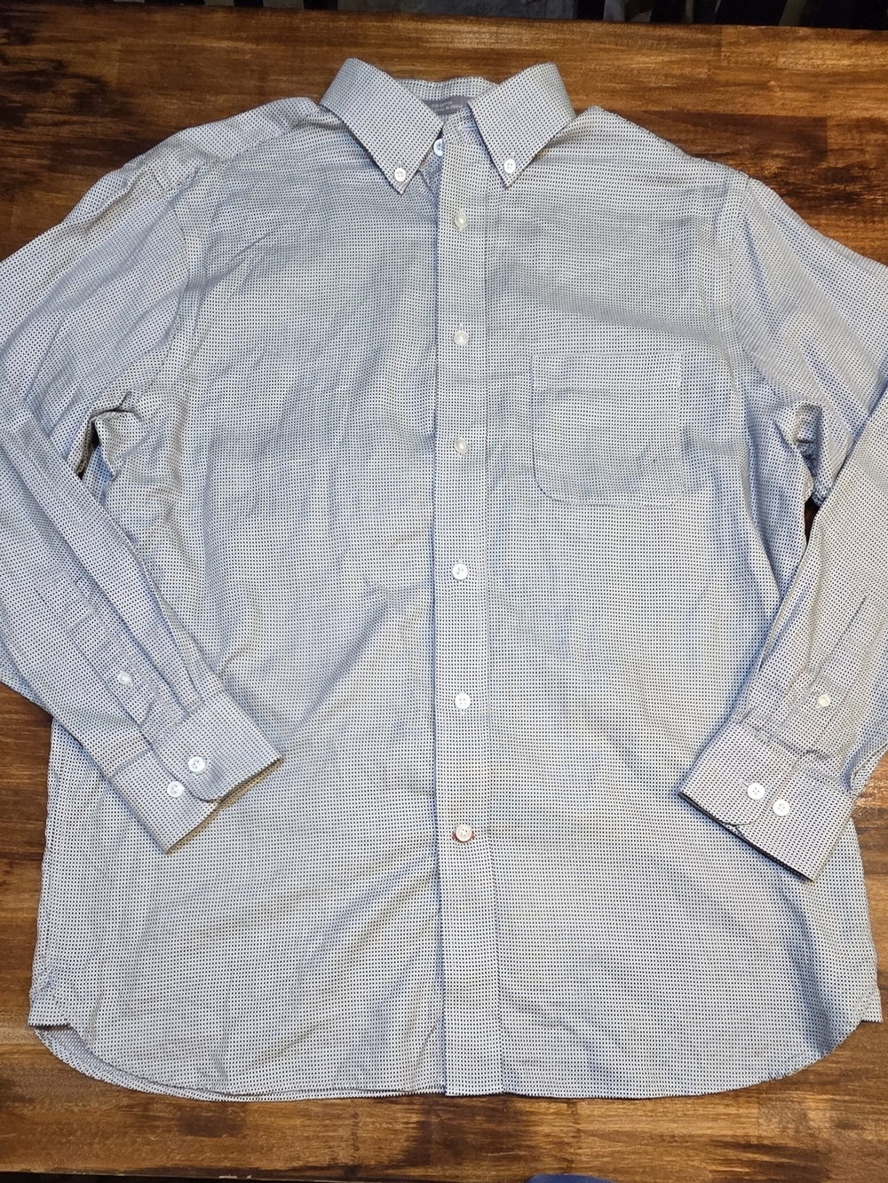 Daniel Cremieux Classic Button Shirt M Gray patterned Long Sleeve Dress Casual
